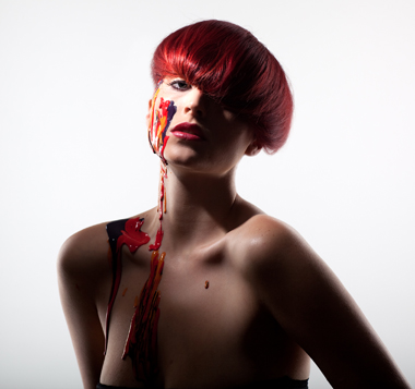 Female model photo shoot of danielle king in My studio - Warwickshire, hair styled by Lee Nash NashWhite