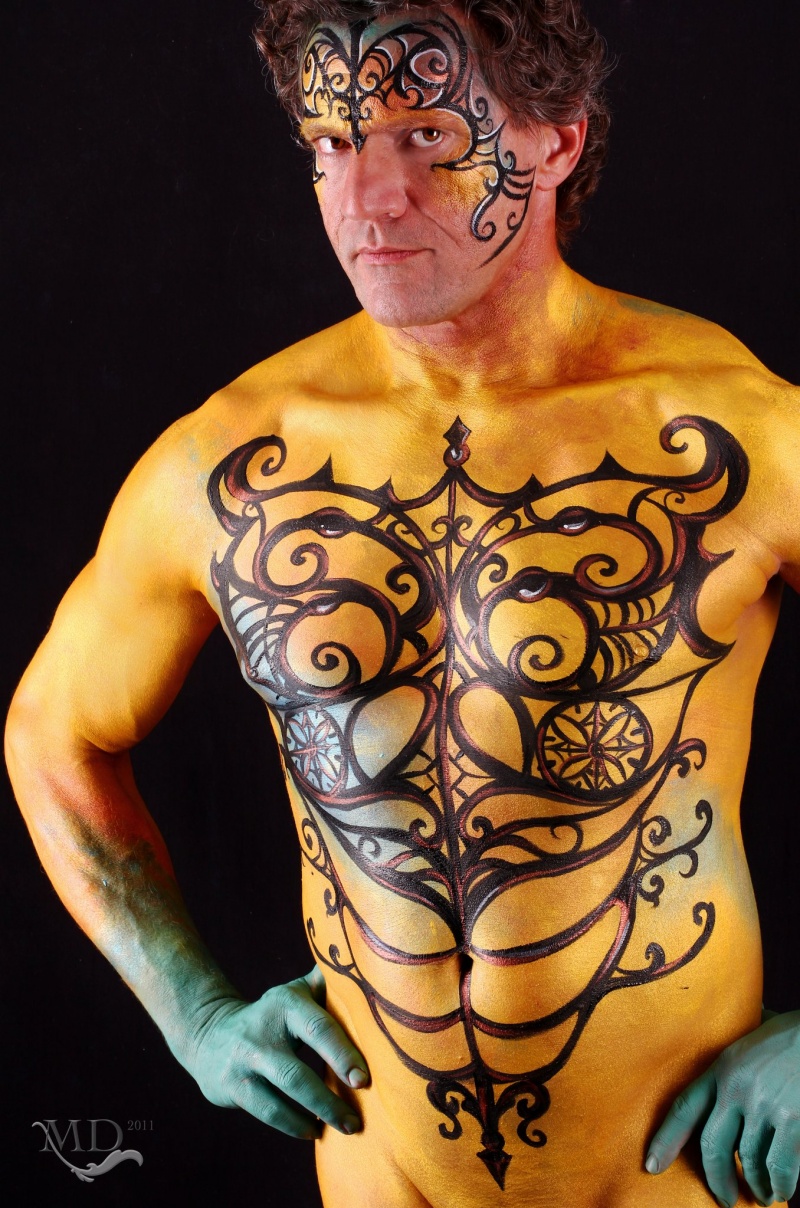 Male model photo shoot of Cully Firmin Model in West Haven Connecticut, body painted by PaintedYou