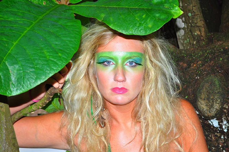 Female model photo shoot of KristenLF by jendrift in Waialua, Oahu, makeup by Amber N Jones