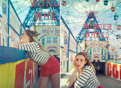 Female model photo shoot of Katie Coleslaw in Coney Island, New York