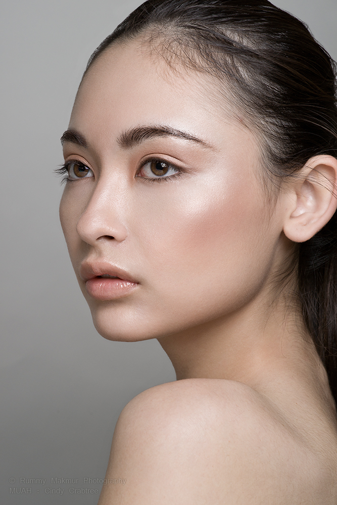 Female model photo shoot of Lisa Kikui by Rummy in San Mateo, makeup by moonshine makeup artist