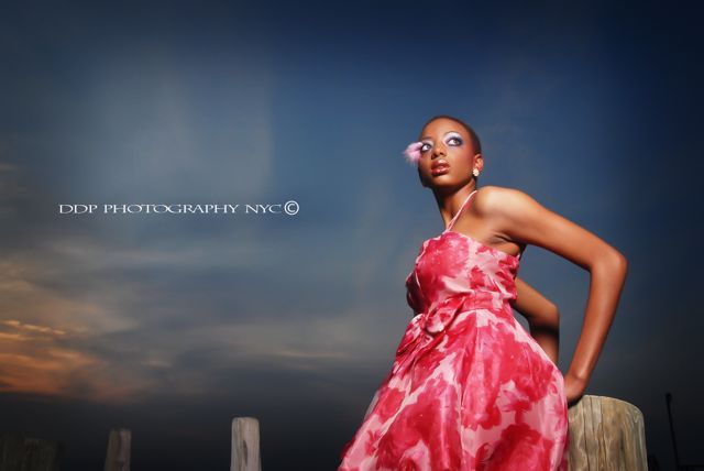 Female model photo shoot of Channel Lynnett by DDP Photography NYC, makeup by Faces by Monet
