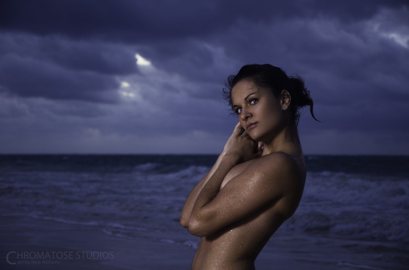 Female model photo shoot of NadeenH by Chromatose Studios in Honolulu, HI