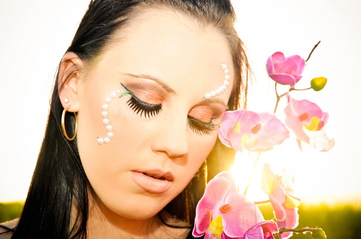 Female model photo shoot of LarnaG -Makeup Artist by Shree Vella Photography