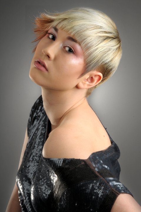 Female model photo shoot of Flick Goddard, makeup by Natalie Fox MUA
