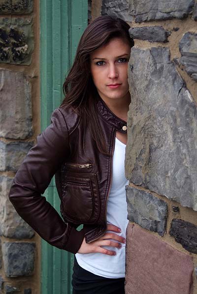 Female model photo shoot of Alanna F in High Falls Rochester, NY