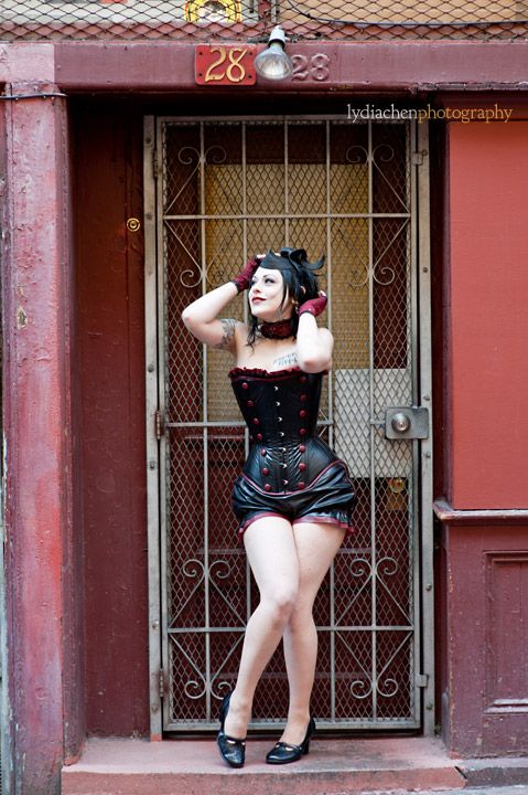 Female model photo shoot of Elisa Ambrose Berlin by Lydia Chen Photo in The 'most dangerous alley' in Chinatown, Sf