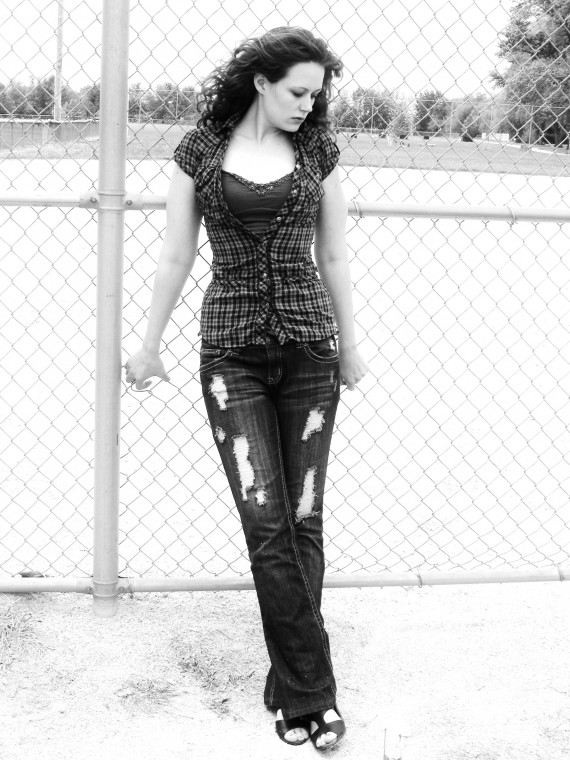 Female model photo shoot of BrandiN by kenny beverly in Park indeed.