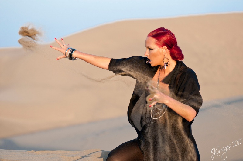 Female model photo shoot of Juliet Bates in Maspalomas sand dunes