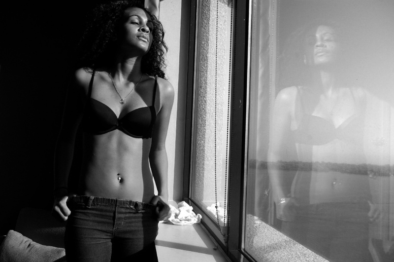 Female model photo shoot of Torree Mor by Brooklyn BlackAndWhite
