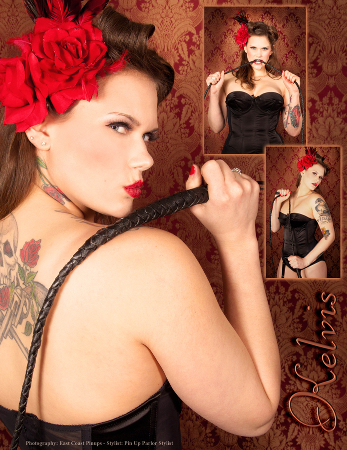 Female model photo shoot of Pin Up Parlor Stylist