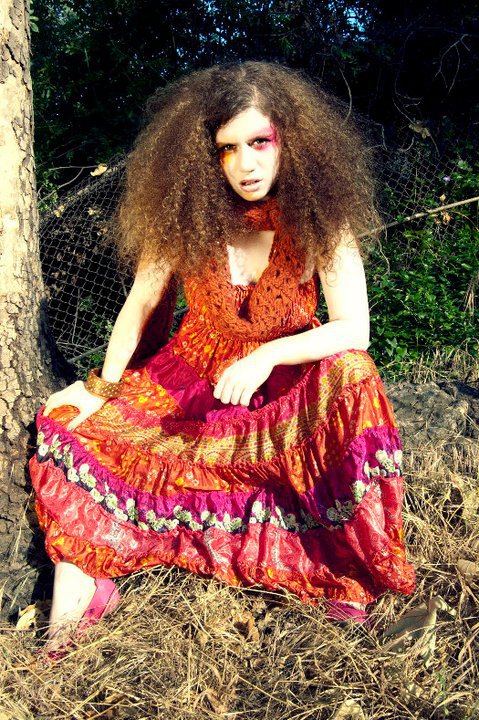 Female model photo shoot of Jade__ by Evie Lane  in Old LA Zoo, makeup by Kristen lee gardner