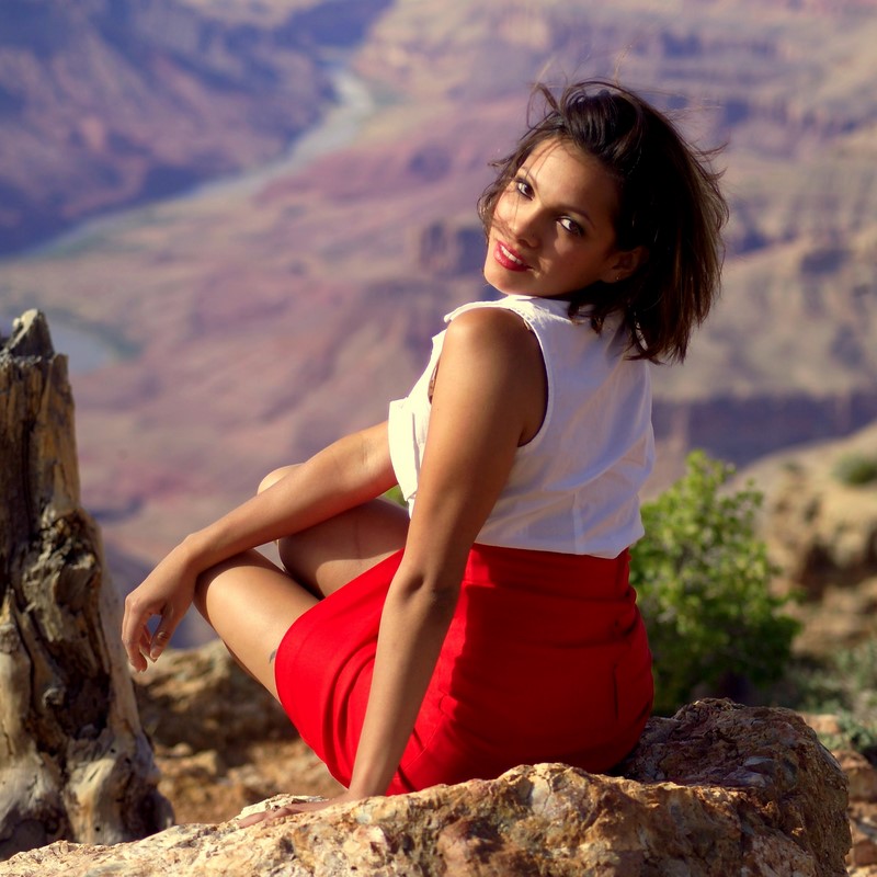 Female model photo shoot of VeliaCoco in Grand Canyon, Arizona
