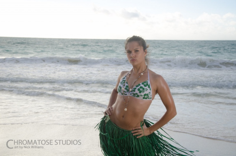 Female model photo shoot of NadeenH by Chromatose Studios in Honolulu, HI