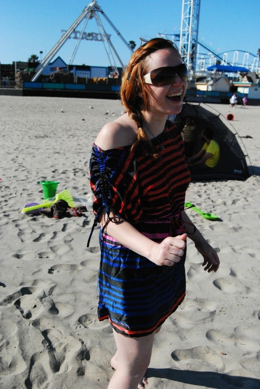Female model photo shoot of Marrissa Stewart in The Boardwalk, Santa Cruz, CA.