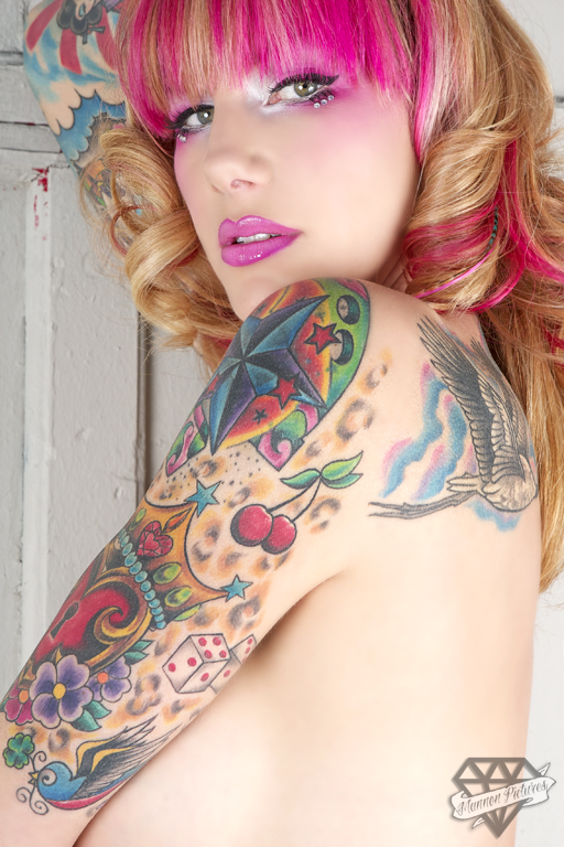 Female model photo shoot of Stilletto Em in 5 points denver, makeup by LindsaySchneider MUA