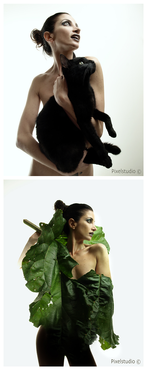 Male and Female model photo shoot of Pixelstudio and Datura noir in My studio