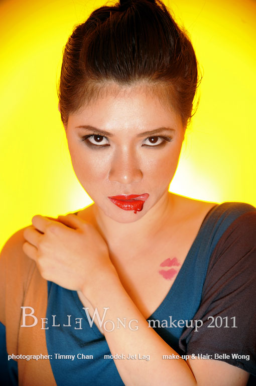 Female model photo shoot of Jet Lag by Timmy_Chan in TC Studio, makeup by Bellebw