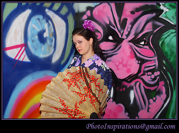 Male and Female model photo shoot of PhotoInspirations and Kelley Nymph in Graffiti Warehouse - Baltimore, MD