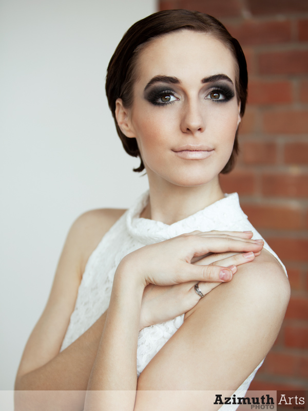 Female model photo shoot of Alicja Muir by Azimuth Arts in Downtown Toronto, makeup by BeautyByJemz