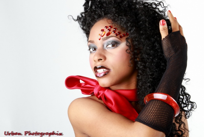 Female model photo shoot of Urban Photographix in McDonough, GA, makeup by SMUDGED by R Bell