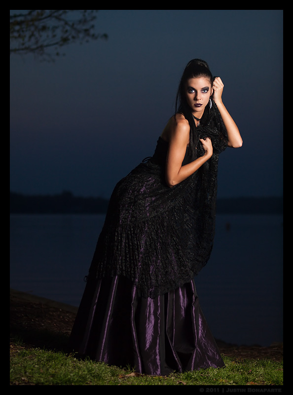 Female model photo shoot of Bella Eternal Wardrobe and Megbri by Justin Bonaparte, makeup by Svio