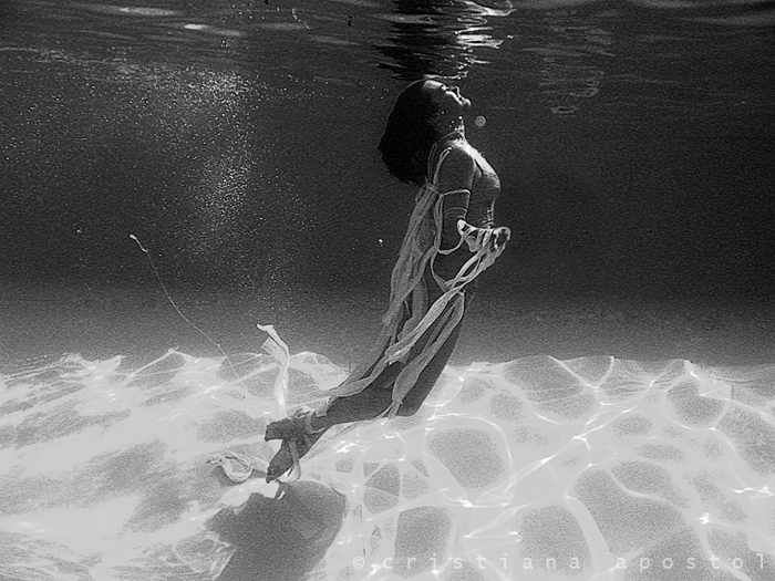 Female model photo shoot of Cristiana Apostol in underwater
