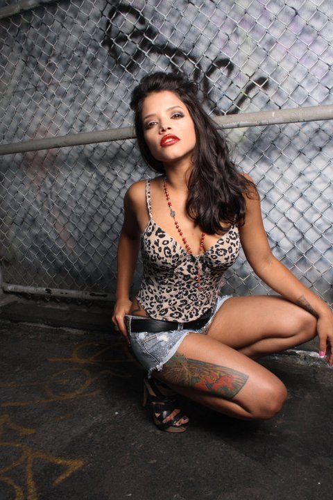 Female model photo shoot of DCM Tattoo in Southern California
