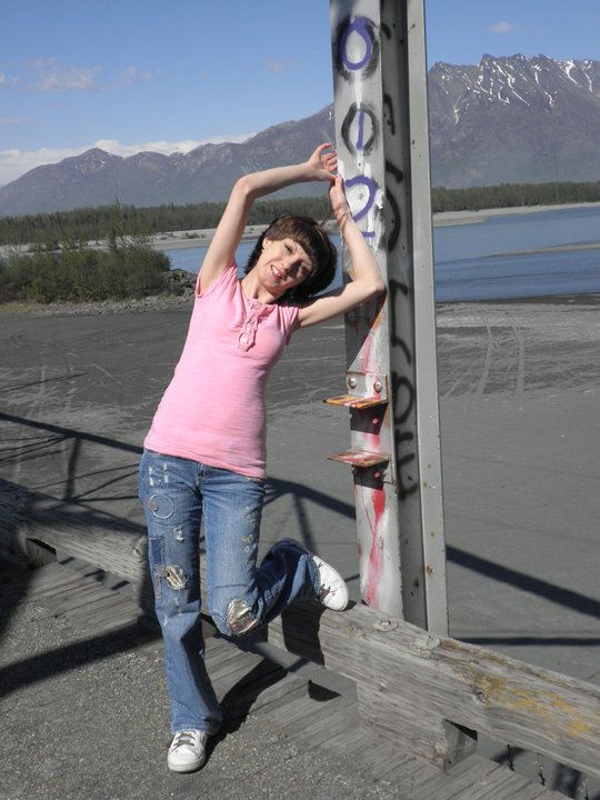 Female model photo shoot of Pink Sky in Alaska