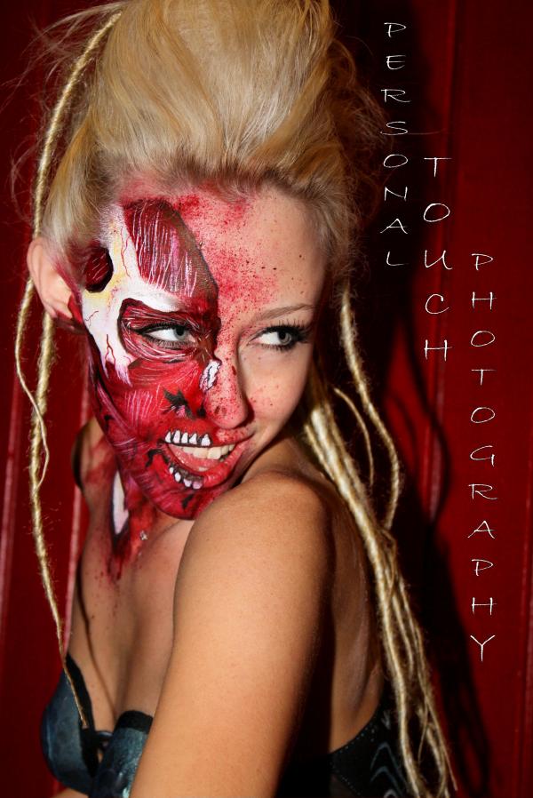 Female model photo shoot of Twisted Studios and Shonda Laurelee Mackey in Denver, Colorado, body painted by AndersonBodyArtFX