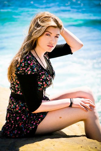 Female model photo shoot of KaylaKangaBoo in La Jolla Cove, San Diego