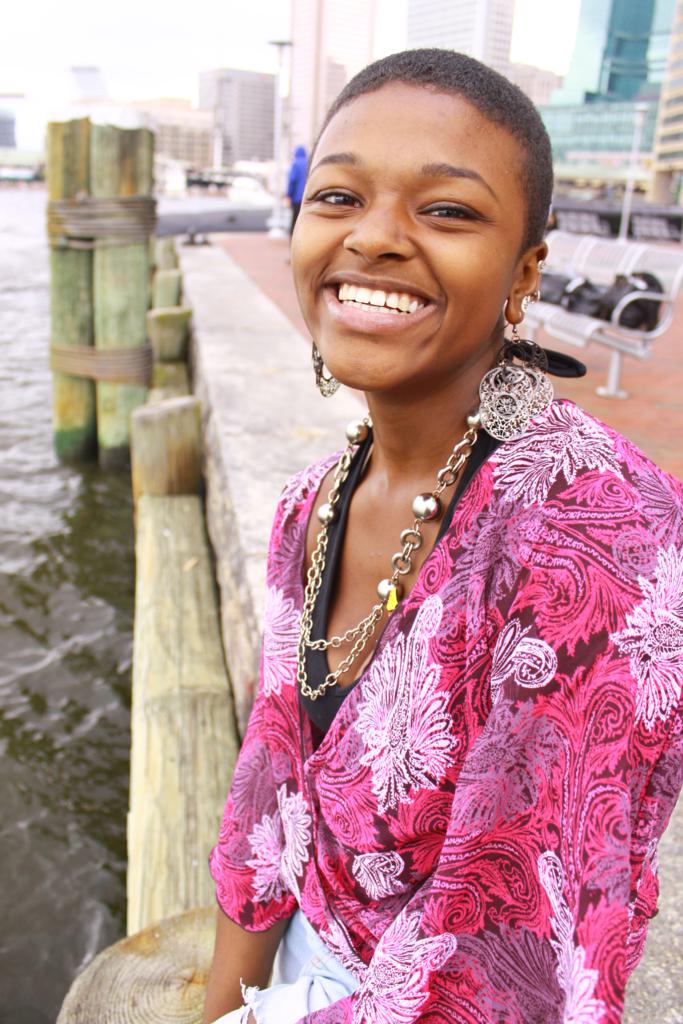 Female model photo shoot of RhetroRuby in Baltimore Harbor