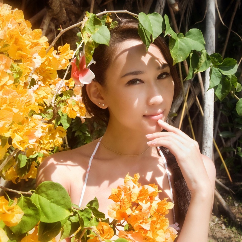 Female model photo shoot of Rachel Yang by Arief Budiatna in Amanusa Bali