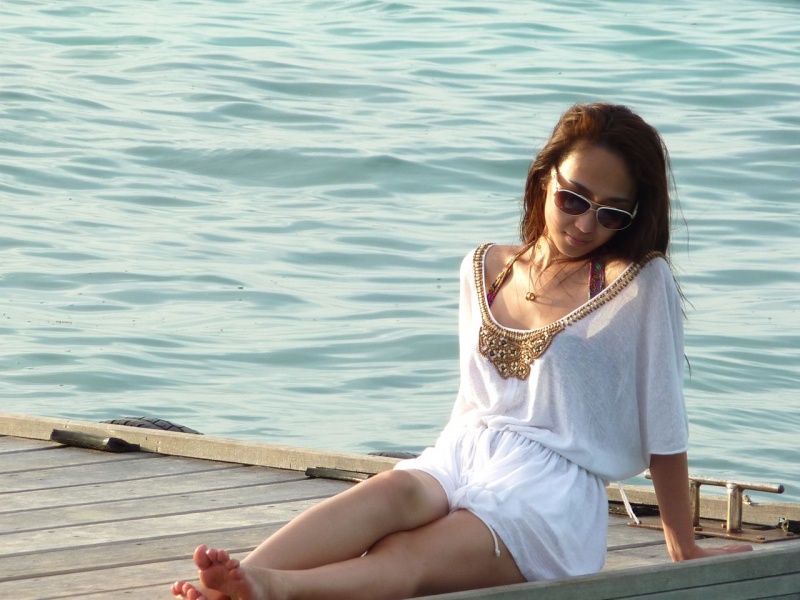 Female model photo shoot of Rachel Yang in Kani, Maldives