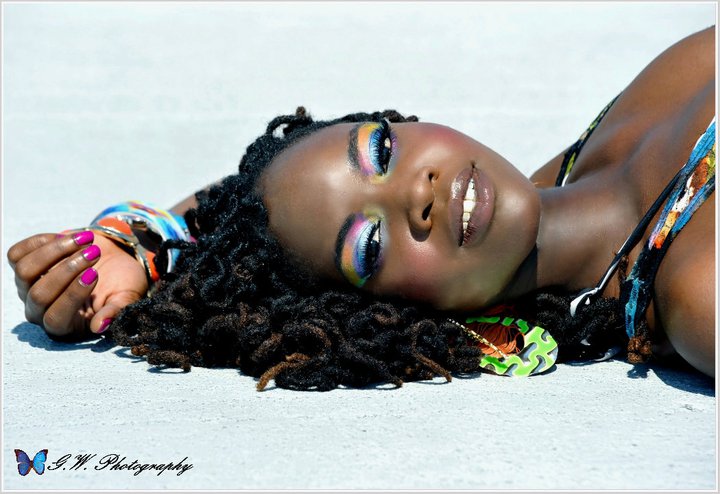 Female model photo shoot of Queen Ayize in Ft Lauderdale, makeup by Cleo Jorge Makeup 