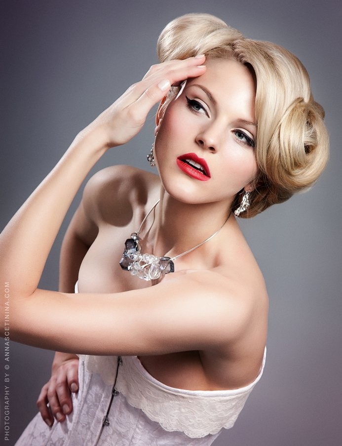 Female model photo shoot of Dalia Bibr by Anna Scetinina, hair styled by Dat Tran Hair, wardrobe styled by Pretty Deadly Stylz
