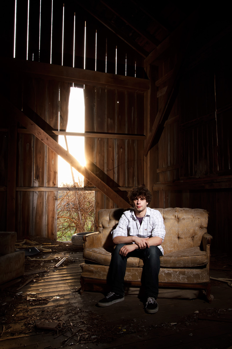 Male model photo shoot of Aaron Brown Photography in Abandoned Barn - Crown Point, IN