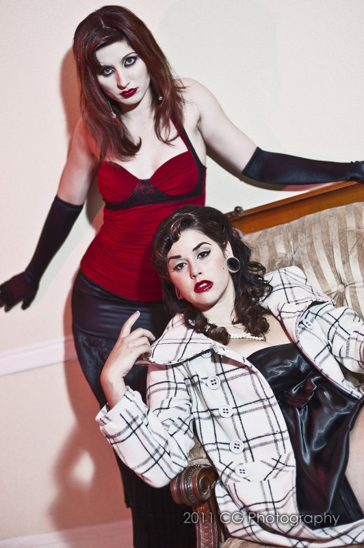 Female model photo shoot of Ruby Macabre, Ashley Eileen and xtine by Portmanteau Studios