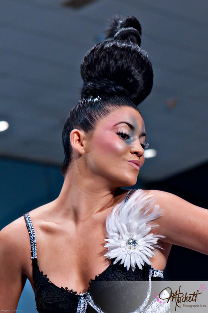Female model photo shoot of Chante D in Miami International Hair Show