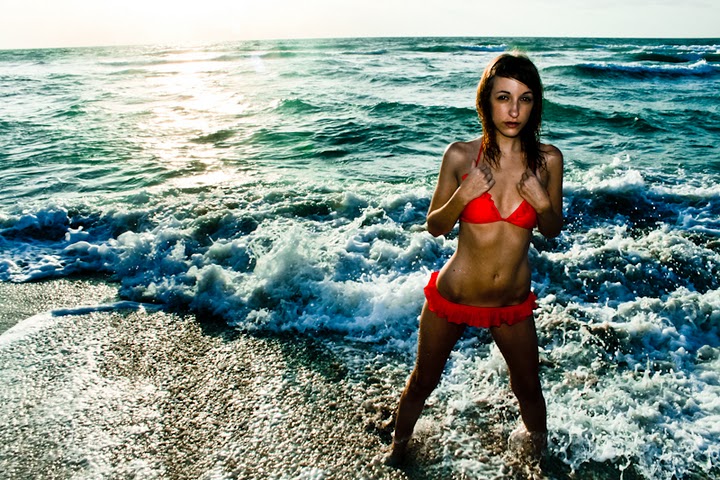 Female model photo shoot of Amanda-maniac by Sandbox Raw in Haulover Beach, FL