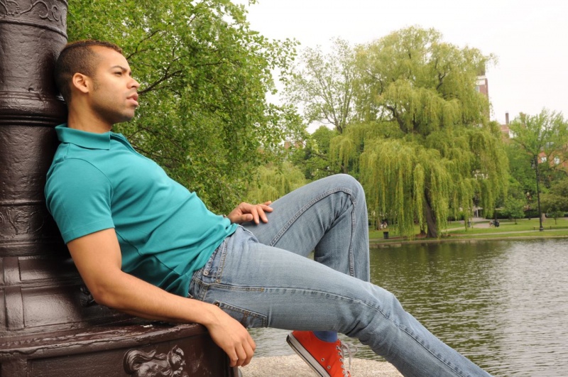 Male model photo shoot of Raaid M Cotmn-EL in bosto gardens