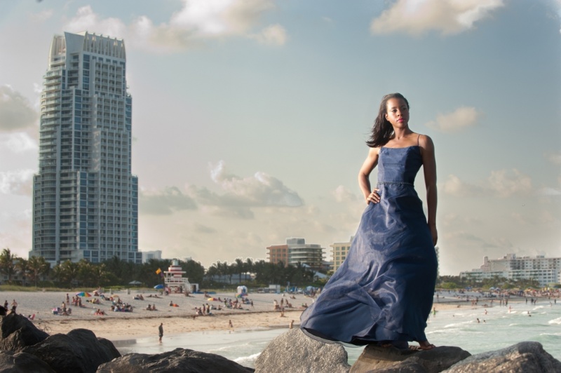 Female model photo shoot of Nneka N in South Pointe Park - Miami Beach, FL