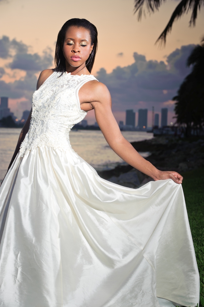 Female model photo shoot of Nneka N in South Pointe Park - Miami Beach, FL, makeup by KimmieCruz
