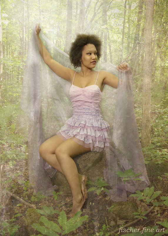 Female model photo shoot of Amanda Saint by FischerFineArt in The Forgotten Forest