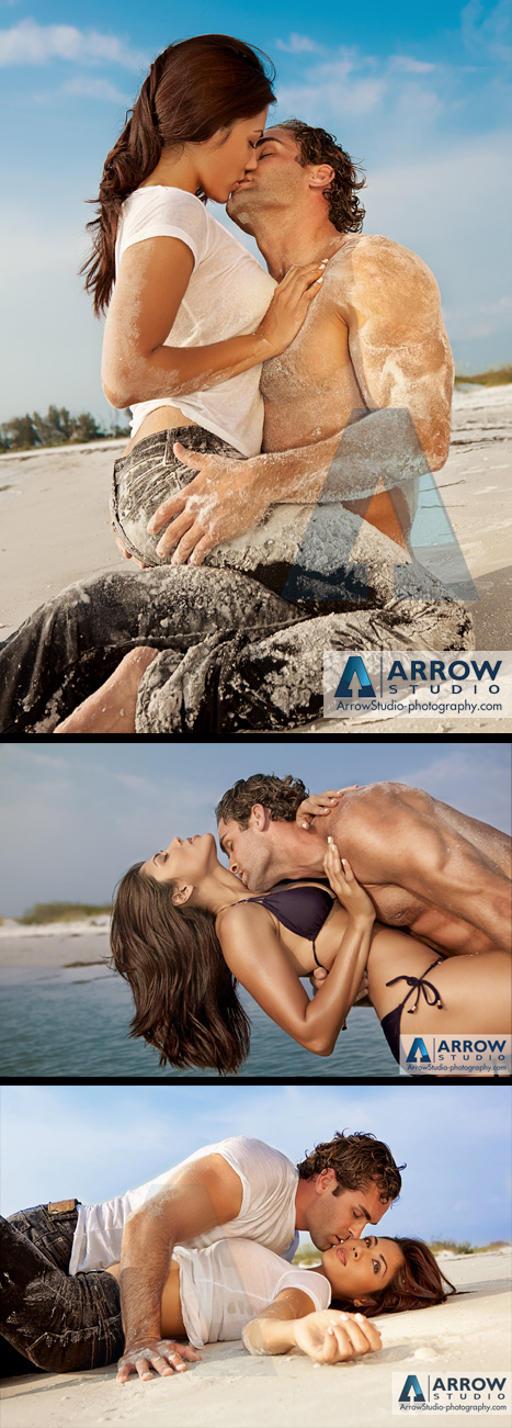 Male and Female model photo shoot of arrow studio, Colby Erskin and Barbara Kulik in Fort DeSoto, Florida