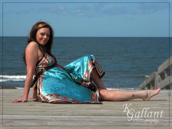 Female model photo shoot of Karee Gallant in Beach
