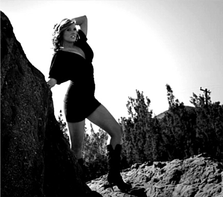 Female model photo shoot of Rebecca Resnick in Vasquez Rocks