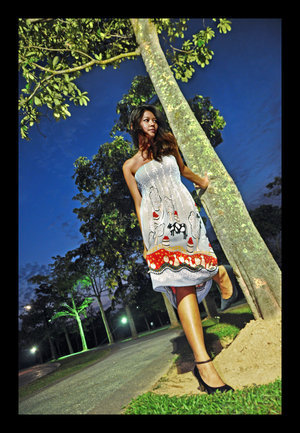 Female model photo shoot of freya shaari in Cyberjaya Lakeside Malaysia
