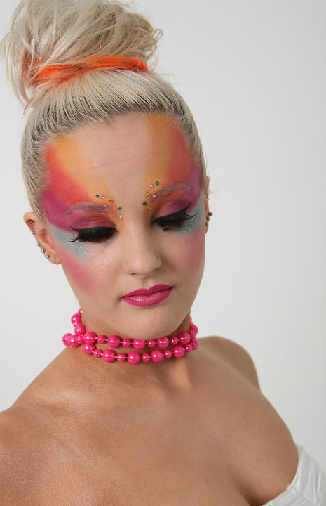 Female model photo shoot of Makeup by Hannah Jacka