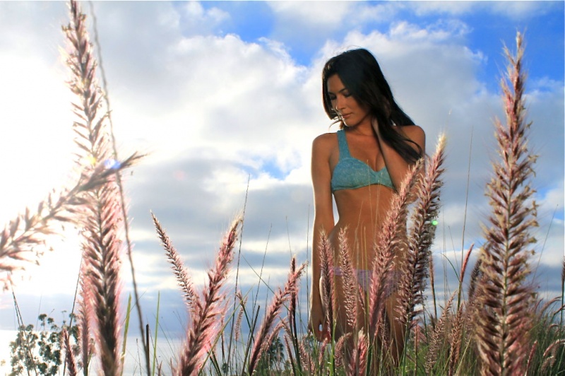 Female model photo shoot of ANI bikinis